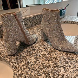 Betsey Johnson Rhinestone boots size 8.5